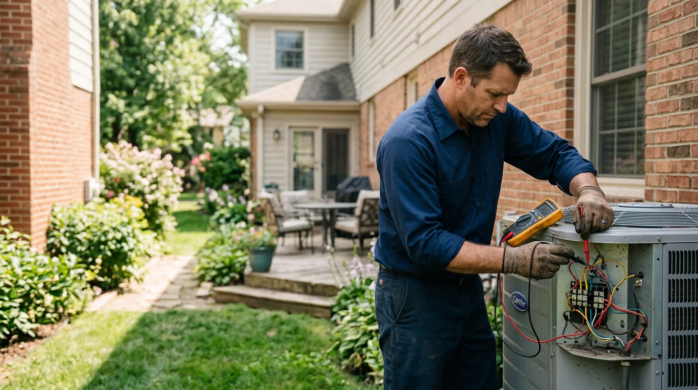 HVAC technician working near Preston, OK